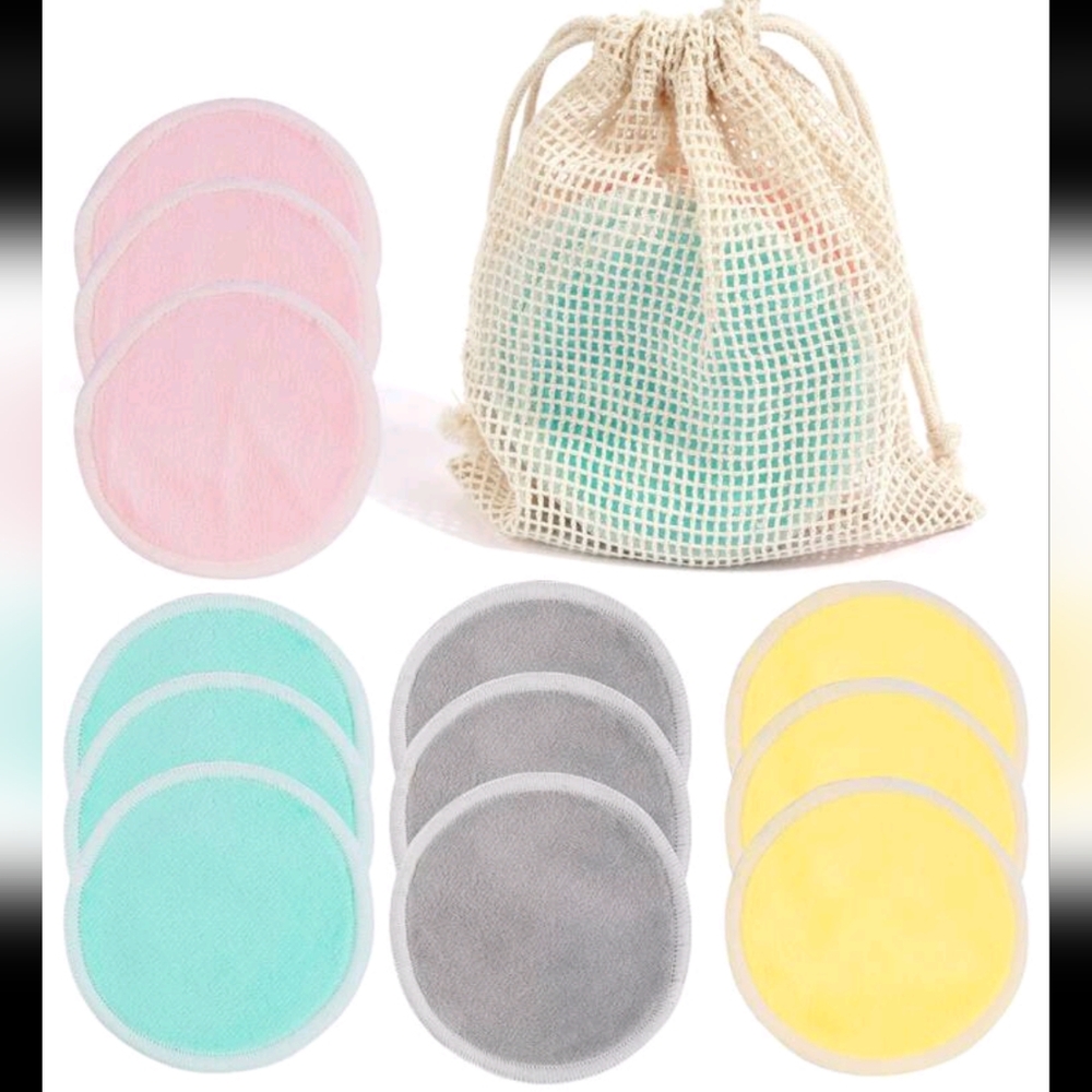 New 12 reusable makeup remover pads